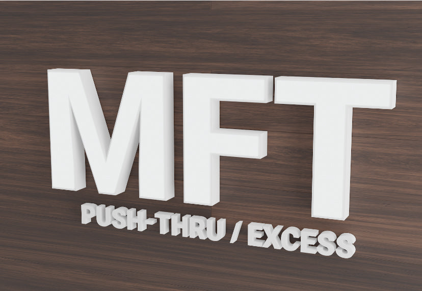 Metal Face Trim - with Excess Acrylic Face