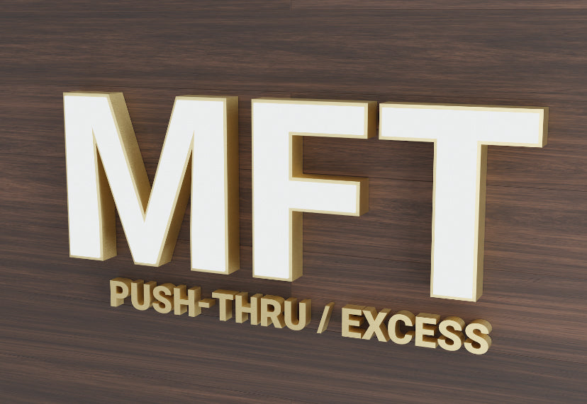 Metal Face Trim - with Excess Acrylic Face