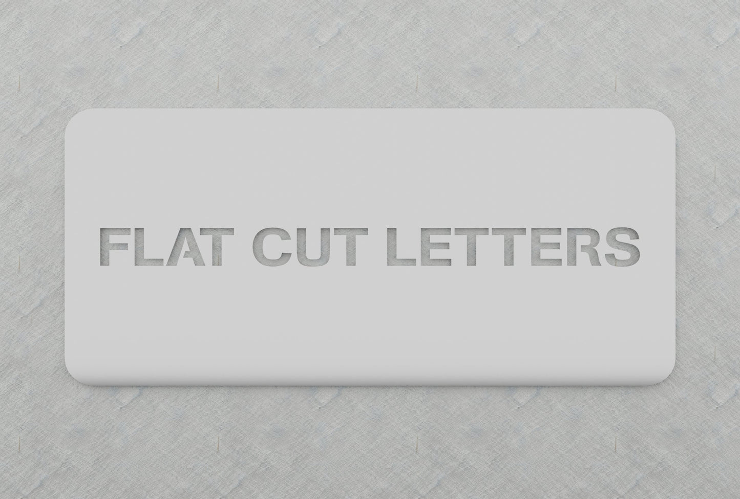 0.125" Thick Flatcut Letters
